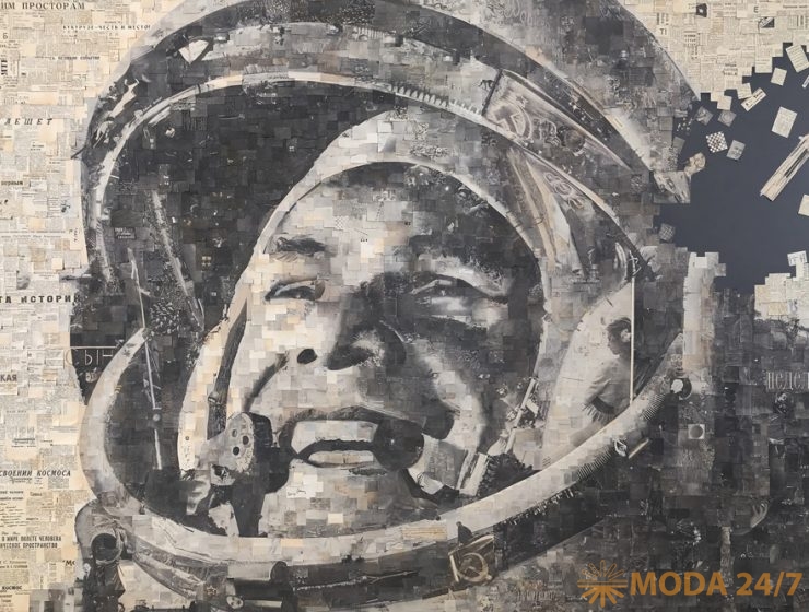 Алексей Бегак. «Гагарин». Коллаж. Газеты за 13.04.1961. Космос наш! в работах художников XXI века
