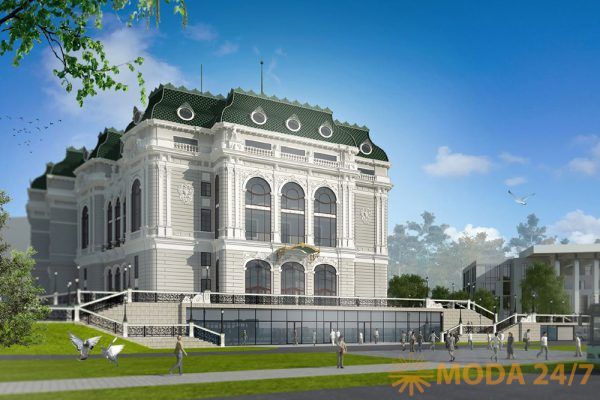 Фасад нового театрального комплекса Theatrum в Свердловской области